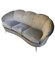 Geschwungenes Mid-Century Modern Sofa aus Messing & Samt im Stil von Gio Ponti, 1950er 1