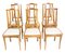 German Art Nouveau Walnut Dining Chairs, Set of 6, Image 1