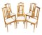 German Art Nouveau Walnut Dining Chairs, Set of 6 2