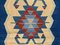 Tappeto Oushak Kilim vintage piccolo in lana rossa, blu e marrone, Turchia, anni '50, Immagine 4