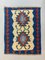 Tappeto Oushak Kilim vintage piccolo in lana rossa, blu e marrone, Turchia, anni '50, Immagine 1