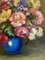 Oil On Canvas Flower Still Life, 20th-Century, Image 4