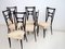 Ebonized Wood Dining Chairs, 1950s, Set of 6, Image 4