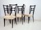 Ebonized Wood Dining Chairs, 1950s, Set of 6, Image 5