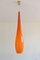 Large Orange Glass Pendant Light from Vistosi, 1960, Image 1