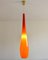 Grande Lampe à Suspension en Verre Orange de Vistosi, 1960 7