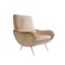 Mid-Century Italian Velvet & Brass Lounge Chair, 1950s 1