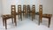 Oak Dining Chairs by Maurice Pré & Janette Laverrière, 1950s, Set of 6 6