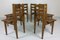 Oak Dining Chairs by Maurice Pré & Janette Laverrière, 1950s, Set of 6 5