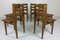 Oak Dining Chairs by Maurice Pré & Janette Laverrière, 1950s, Set of 6, Image 5