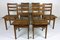 Oak Dining Chairs by Maurice Pré & Janette Laverrière, 1950s, Set of 6, Image 8