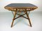 Vintage Bamboo & Rattan Square Coffee Table, 1960s 5