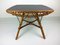 Vintage Bamboo & Rattan Square Coffee Table, 1960s, Image 5