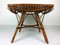 Tavolino da caffè vintage in bambù e vimini, anni '60, Immagine 11