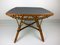 Vintage Bamboo & Rattan Square Coffee Table, 1960s, Image 1