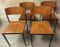 Industrial Plywood Stacking Chairs from Mauser, Set of 4 1