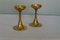 Vintage Danish Brass Trumpet-Shaped Candleholders, Set of 2 2