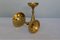 Vintage Danish Brass Trumpet-Shaped Candleholders, Set of 2 5