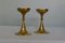 Dänische Trompetenförmige Vintage Kerzenhalter aus Messing, 2er Set 1