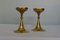 Vintage Danish Brass Trumpet-Shaped Candleholders, Set of 2, Image 1