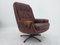 Mid-Century Leather Swivel Armchair from Peem, Finland,, 1970s 11