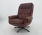 Mid-Century Leather Swivel Armchair from Peem, Finland,, 1970s, Image 14