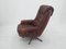 Mid-Century Leather Swivel Armchair from Peem, Finland,, 1970s, Image 5