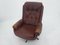 Mid-Century Leather Swivel Armchair from Peem, Finland,, 1970s 6