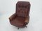 Mid-Century Leather Swivel Armchair from Peem, Finland,, 1970s, Image 6