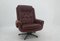 Mid-Century Leather Swivel Armchair from Peem, Finland,, 1970s, Image 12