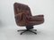 Mid-Century Leather Swivel Armchair from Peem, Finland,, 1970s 7