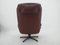 Mid-Century Leather Swivel Armchair from Peem, Finland,, 1970s 4