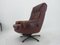 Mid-Century Leather Swivel Armchair from Peem, Finland,, 1970s, Image 3
