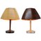 Mid-Century French Wooden Table Lamps from Lucid, 1970s, Set of 2, Image 1