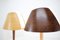 Mid-Century French Wooden Table Lamps from Lucid, 1970s, Set of 2 3