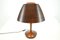 Französische Mid-Century Tischlampe aus Holz von Lucid, 1970er 3