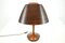 Mid-Century French Wooden Table Lamp from Lucid, 1970s, Image 3