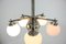 Lámpara de araña Bauhaus de metal cromado, años 30, Imagen 4
