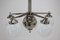 Lámpara de araña Bauhaus de metal cromado, años 30, Imagen 5