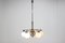 Lámpara de araña Bauhaus de metal cromado, años 30, Imagen 2
