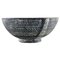 Bowl in Grey-Black Double Glazed Stoneware from Kähler, Denmark, 1930s 1