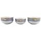 Royal Copenhagen Gray Magnolia Salad Bowls in Porcelain, Set of 3 1