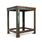 Vintage Iron Side Table with Wooden Top, Image 1