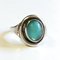 Oval Turquoise Stone Silver Ring by Sven Holmström, Sweden, 1950s 3