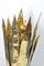 Italian Table Lamp with Brass Base and Leaves, 1970s, Image 5