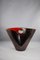 Vaso Corolle vintage nero e rosso di Elchinger, Immagine 1