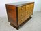 Italian Maple & Mahogany Chest of Drawers with Black Lacquered Glass Top, 1940s 4