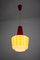 Lampe à Suspension Mid-Century Rouge et Jaune en Verre 14