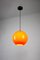 Lampe à Suspension Mid-Century en Verre Orange 6