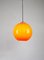Mid-Century Orange Glass Pendant Lamp 13